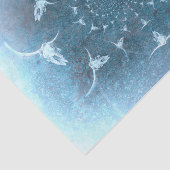 Westerne Rustige  Blauwe Textuur Bull Skull Tissuepapier (Detail)