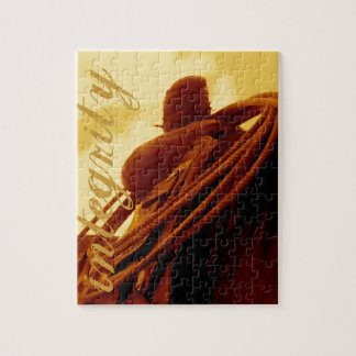 Westerne rustige roping zadelkunst legpuzzel
