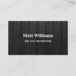 Westerne Rustige zwarte houten korrel Visitekaartje