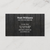 Westerne Rustige zwarte houten korrel Visitekaartje (Achterkant)