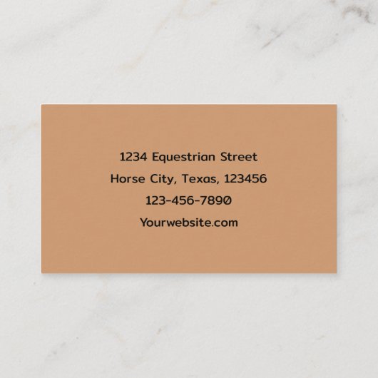 Westerne Rustische Rodeo Cowboy Horse Riding Visitekaartje (Achterkant)