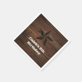 Westerne Rusty Star op Wood Rustic Country Party Servet (Hoek)