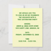 WESTERNE SAGUARO CHRISTMAS TREE ARTIJ INVITATIE KAART (Achterkant)