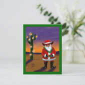 WESTERNE SAGUARO CHRISTMAS TREE ARTIJ INVITATIE KAART (Staand voorkant)