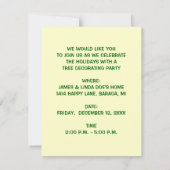 WESTERNE SAGUARO CHRISTMAS TREE ARTIJ INVITATIE KAART (Achterkant)