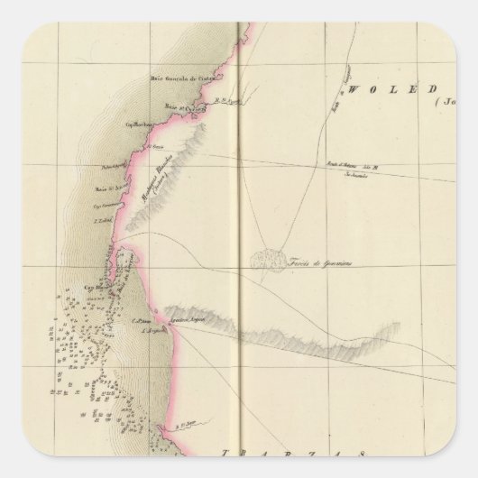 Westerne Sahara , Afrika 12 Vierkante Sticker (Voorkant)