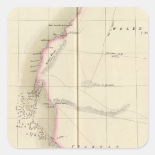 Westerne Sahara , Afrika 12 Vierkante Sticker