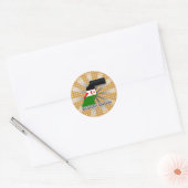Westerne Sahara Flag Kaart 2.0 Ronde Sticker (Envelop)