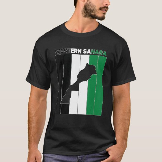 Westerne Sahara landgrenzen T-shirt (Voorkant)