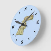 Westerne Sahara Map Clock Ronde Klok (Hoek)