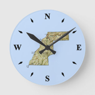 Westerne Sahara Map Clock Ronde Klok