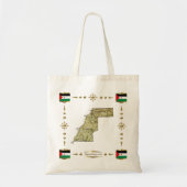 Westerne Sahara Map + Flags Bag Tote Bag (Voorkant)