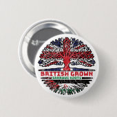 Westerne Sahara Sahrawi - Brits - vlag over boomko Ronde Button 5,7 Cm (Voorkant /achterkant)
