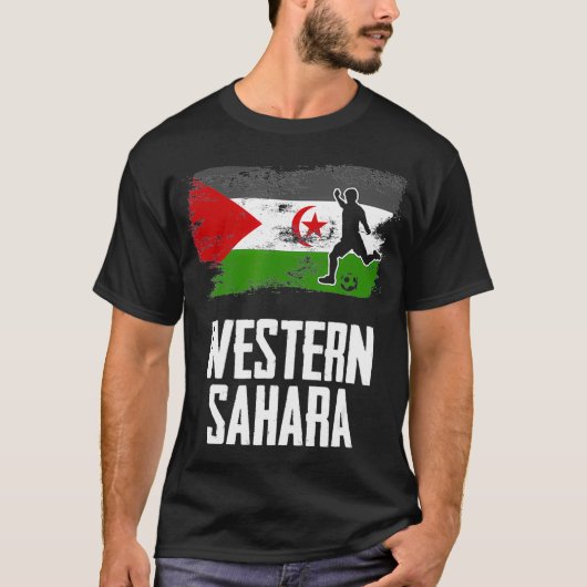 Westerne Sahara-vlag Jersey Polisario Soccer Team  T-shirt (Voorkant)