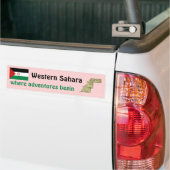 Westerne Sahara-vlag + Kaart-Bumpersticker Bumpersticker (Op Truck)