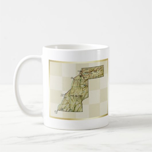 Westerne Sahara Vlag + Kaart Mok (Links)