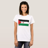 Westerne Sahara-vlag x kaart T-Shirt (Voorkant volledig)