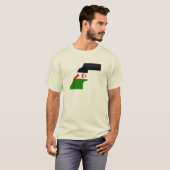 Westerne Sahara-vlagkaart T-shirt (Voorkant volledig)