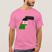 Westerne Sahara-vlagkaart T-shirt (Voorkant)