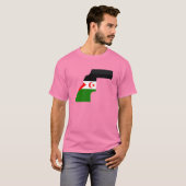 Westerne Sahara-vlagkaart T-shirt (Voorkant volledig)