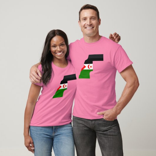 Westerne Sahara-vlagkaart T-shirt (Unisex)
