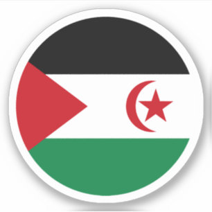 Westerne Saharavlag Ronde Sticker