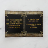 Westerne salon bruiloft met scrollers uit het bijt bedankkaart (Binnen)