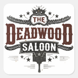  Westerne saloon Vierkante Sticker