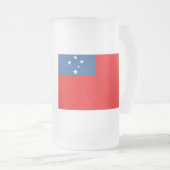 Westerne Samoa-vlag Matglas Bierpul (Voorkant rechts)