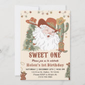 Westerne Santa Cookies Sweet One Kerstdag Kaart (Voorkant)