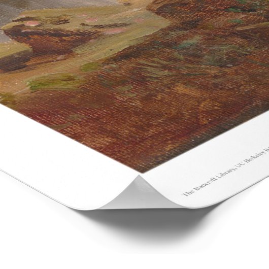 Westerne scène met Indiaas kamp (1275) Poster (Hoek)