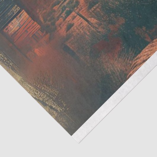 Westerne scène sterren stripes decoupage tissuepapier (Detail)