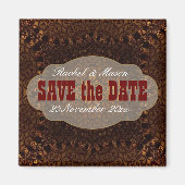 Westerne schade Charm Save the Date Magnet (Voorkant)