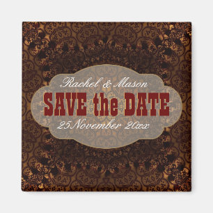 Westerne schade Charm Save the Date Magnet