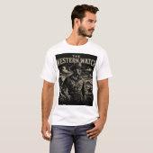 Westerne schets van Cowboy T-shirt (Voorkant volledig)