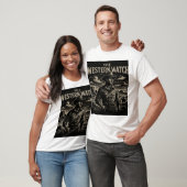 Westerne schets van Cowboy T-shirt (Unisex)