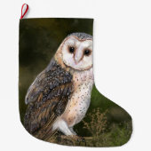 Westerne schuur uil kerst kous cadeau grote kerstsok (Voorkant)