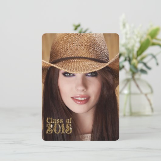 Westerne scriptklasse van Afstuderen 2015 Kaart (Staand voorkant)