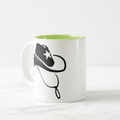 Westerne Sheriff Pet Tweekleurige Koffiemok (Voorkant links)