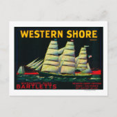 Westerne Shore Pear Crate LabelHood, CA Briefkaart (Voorkant)