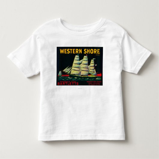 Westerne Shore Pear Crate LabelHood, CA Kinder Shirts (Voorkant)
