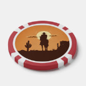 westerne silhouetten poker chips (Enkel)