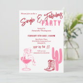 Westerne Single en Fabulous Galentine's Day Party Kaart (Staand voorkant)