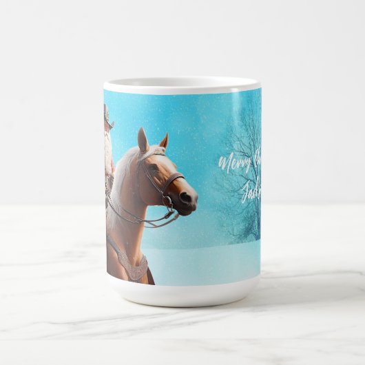 Westerne Sinterklaas Paardrijden Kerstmis Koffiemok (Center)