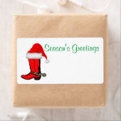 Westerne Sjabloon voor kerstfeestnamen Etiket (Insitu)