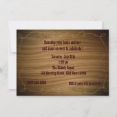 Westerne snor Baby shower Het is een jongensuitnod Kaart (Achterkant)