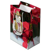 Westerne Snowman's Kerstmis - Vakbakkettas Medium Cadeauzakje (Voorkant Gekanteld)