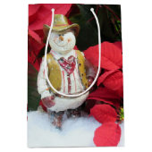 Westerne Snowman's Kerstmis - Vakbakkettas Medium Cadeauzakje (Voorkant)