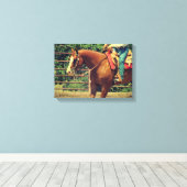 Westerne sorrel canvas afdruk (Insitu (Houten vloer))