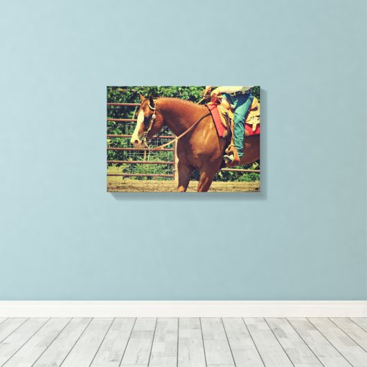 Westerne sorrel canvas afdruk (Insitu (Houten vloer))